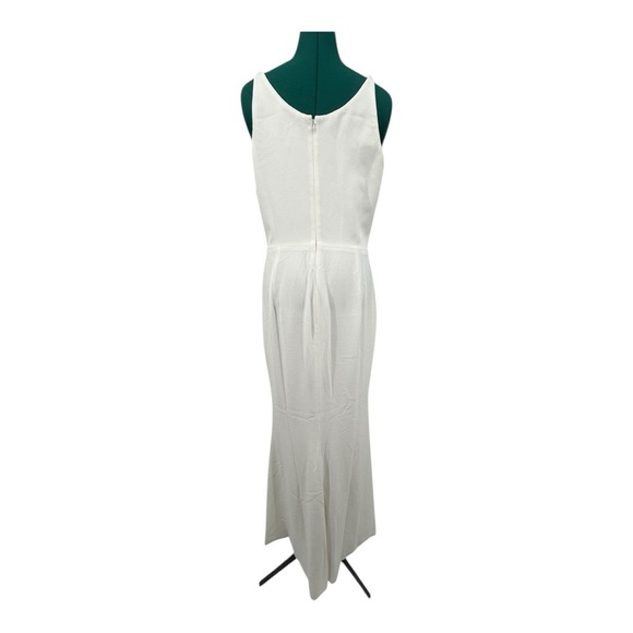 Dress the Population Iris Slit Crepe Gown in White NWOT - Picture 2 of 9